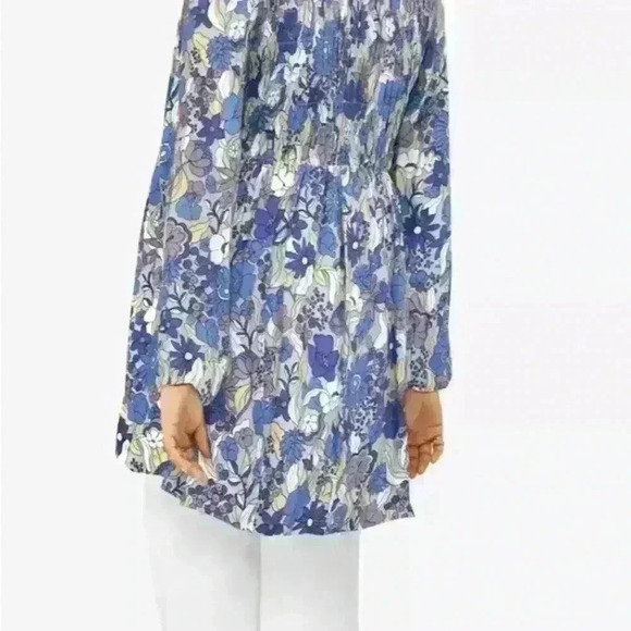 Ellos Women's Plus Size V-neck Tunic With Smocked Bodice size 2x 26/28 - Picture 2 of 6